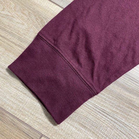 George Mens Long Sleeve Cotton Crew T-Shirt Size XL 46-48 Tall Windsor Wine - Picture 4 of 10